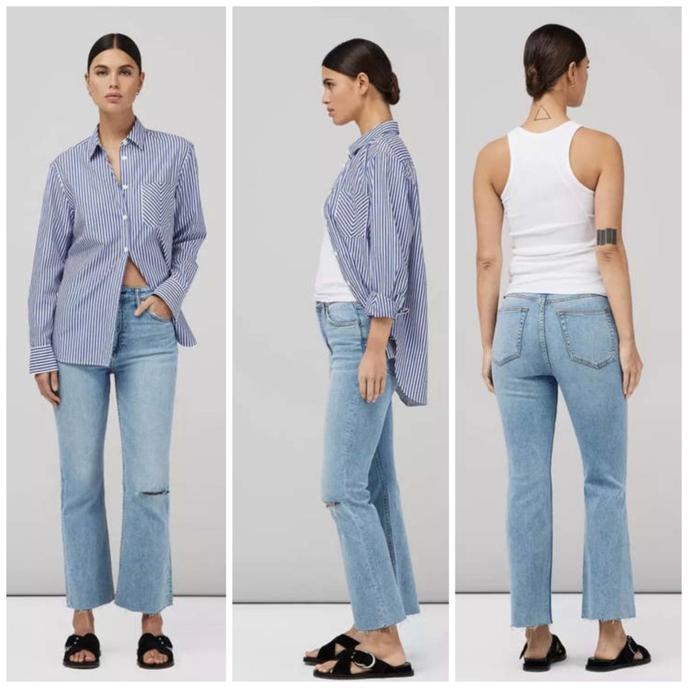 rag & bone "Casey High-Rise Ankle Flare" Jeans Size 28